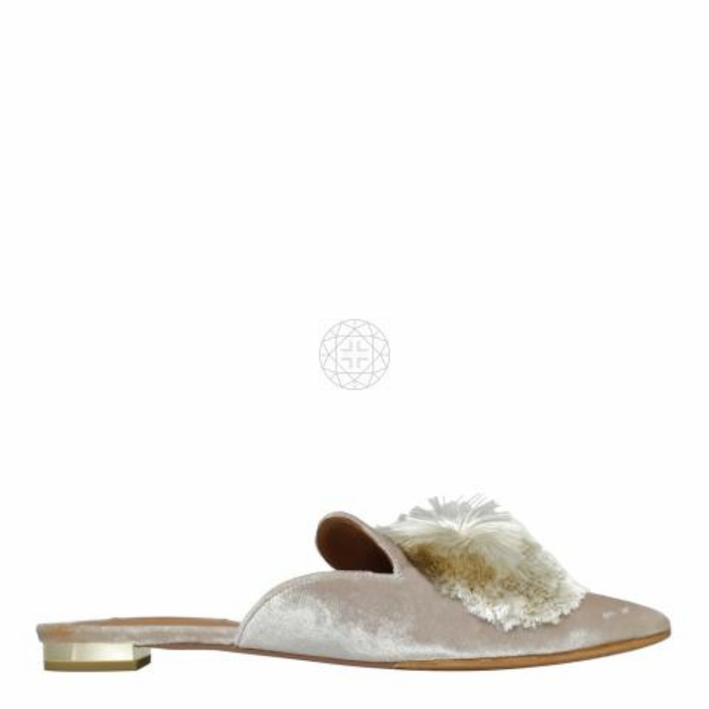 AQUAZZURA POWDER PUFF FLAT MULES